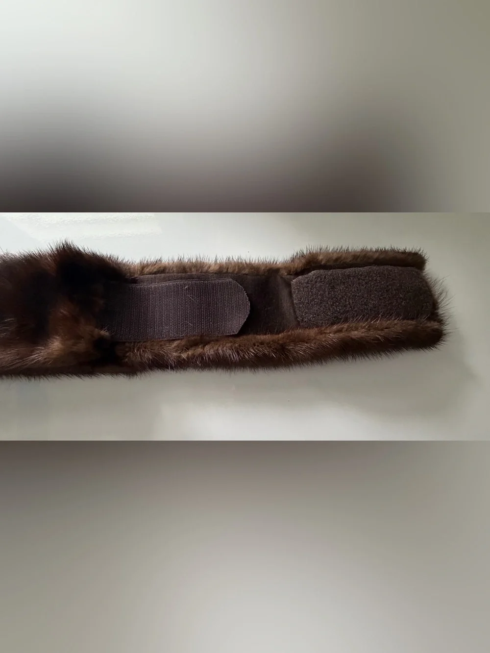 NWT Luxury Genuine Mahogany Mink Fur Headband / Ear Warmer